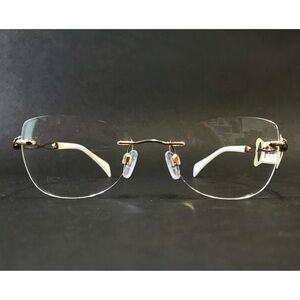 Line Art by Charmant Eyeglasses Frames XL2147 GW Titanium Gold Rimless 51-17-135